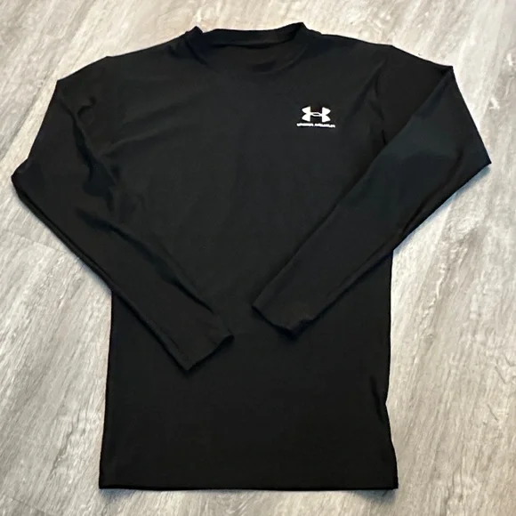 Under Armour Men’s Black Long Sleeve Compression Shirt - Picture 2 of 9